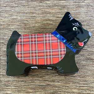 Scotty Dog-Shaped Tin Container